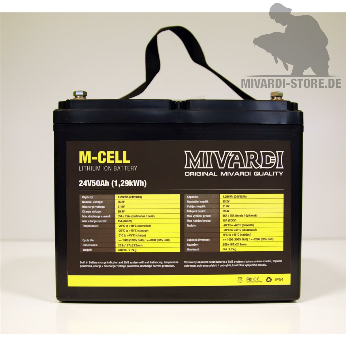 M-CELL Lithium-Batterie 24V / 50AH - Mivardi Store - das ganze Sortim